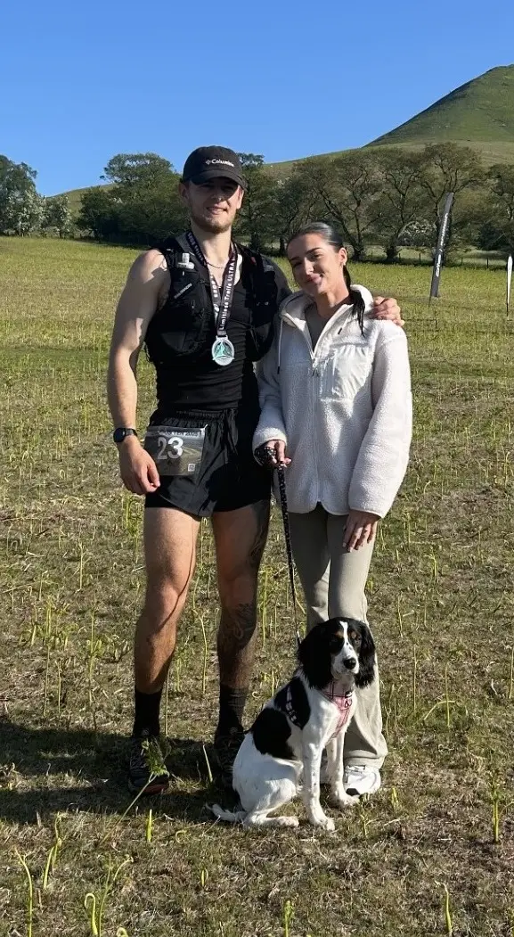Josh and Chloe from Built By TrigPoint with Skye the dog